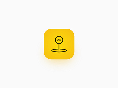 Taxi app icon app app design appicon application clean icon location simple taxi uber ui waypoint