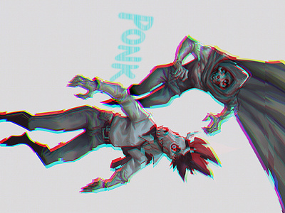 Comic glitch effect charactedesign comic design illustration