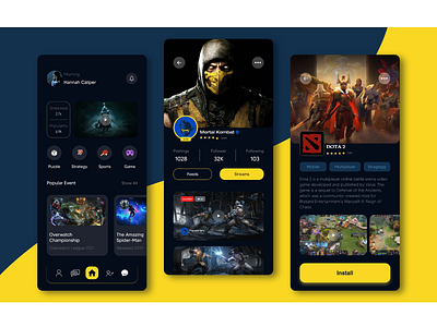 Gaming App UI app ui branding figma gaming app gaming ui graphic design mobile app ui user interface app ux design ux ui