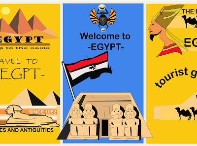 Egypt tour poster 2d design egypt illustrations poster tour tourist guide travel to egypt