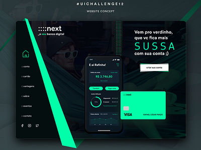 Redesign Website Next Bank + Sketch File bank concept sketch app uichallenge12 uidesign userinterface website website concept