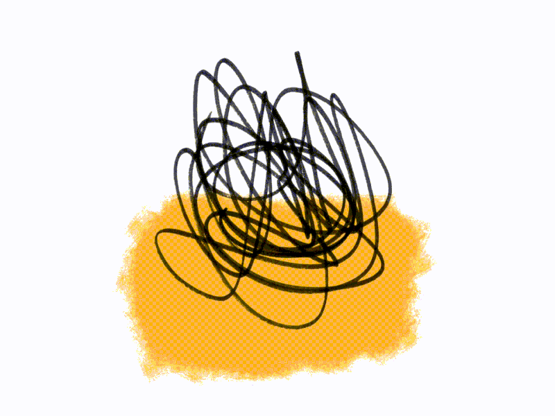 Squiggle animation brush drawing fun hand drawn yellow