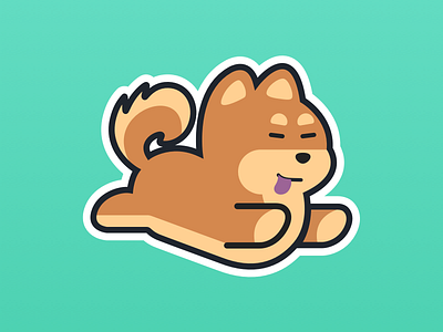 Hey! animal chow cute dog graphic icon illustration logo