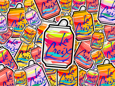 La Croix Stickers! can croix drop france icon la logo mule shadow sticker