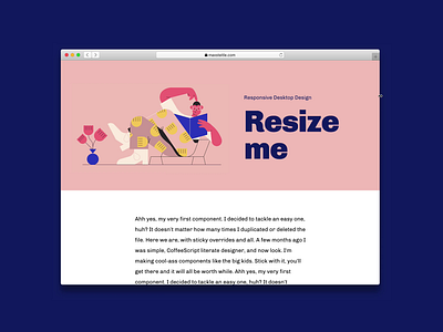 Resizable · Framer X article browser card cards design feed framer framer x illustration mobile parallax responsive sticky web