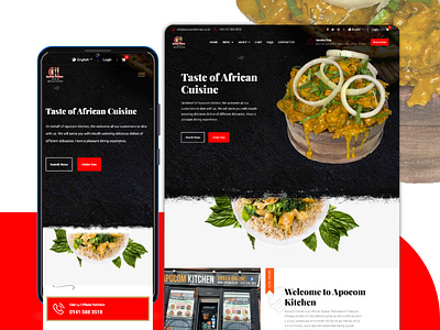 Apocom Kitchen, a Food Ordering website.