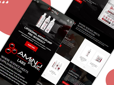 Amino Pure Labs, A Health Supplements E-Commerce Website. business drugstore medical medicine online online business online lab online service online shop online shopping online store supplements web web design web designer web developer web development website website developer website development