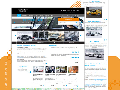 signaturecarhire, A Car Hiring Website.