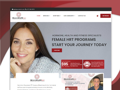 rejuvenatehrt, A Medical Clinic Website.