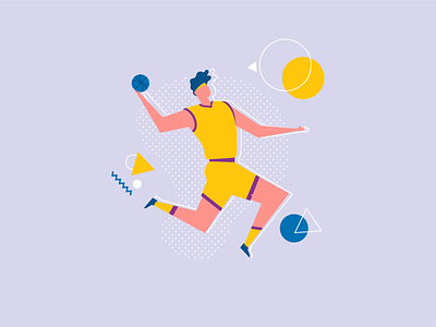 Basketball athlete basket basketball creative dailydesign illustration illustrator minimal sport ui vector