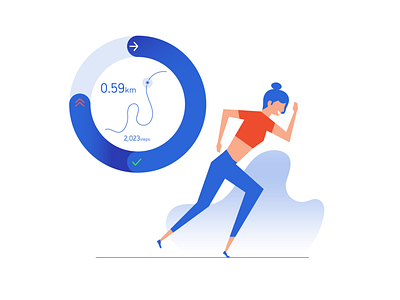 Running app calories creative dailyui design health illustration interface ios minimal rings running uitrends