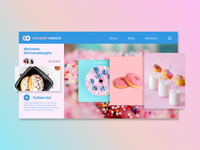 Gourmet Donut Shop appdesign creative design illustration interface landingpagedesign minimal uidesign uitrends uiux userinterface uxdesign