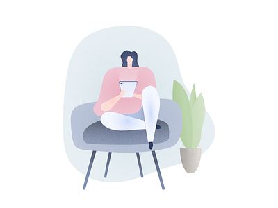 Lounging with iPad creative dailydesign design illustration illustrator interface ipad minimal uidesign uitrends uiux uxdesign vector