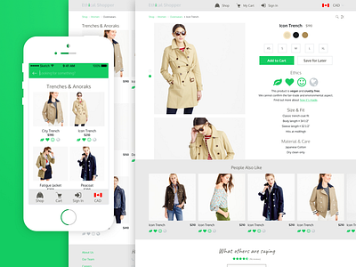 Ethical Shopping e commerce ecommerce ethical shopping fashion responsive design retail