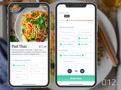 012 - Food Ordering App 012 daily daily challange dailyui dailyui 012 e commerce food ordering app