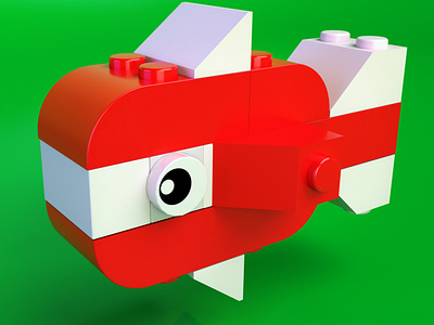 3D Red Fish Lego Fan Art