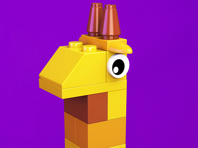 3D Giraffe Lego Fan Art