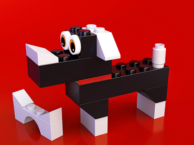 3D Dog Lego Fan Art