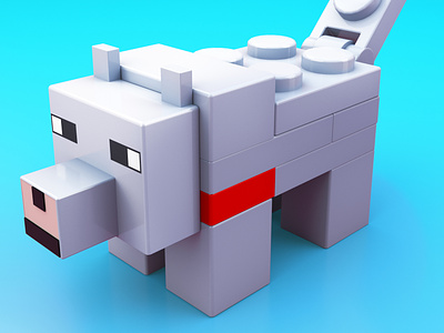 3D Fabrice the wolf Lego Fan Art 3d cartoon illustration maya render