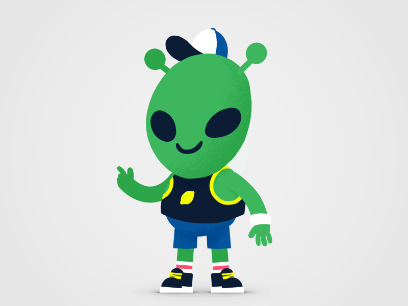 Voice Kids Alien Skater animation illustration motion graphics