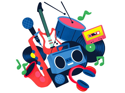 Voice Kids Music design illustration