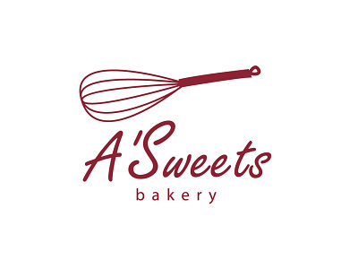 A'Sweets bakery branding logo