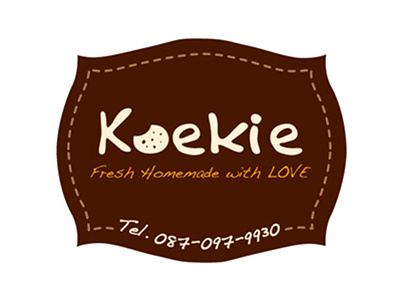 Koekie - home made cookie brand branding logo