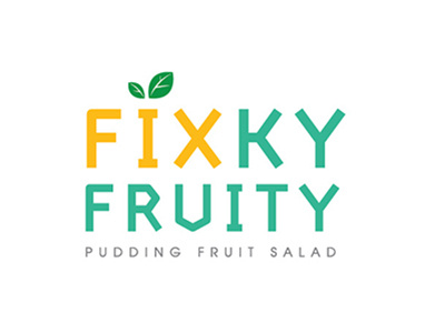 FIXKY FRUITY - Pudding fruit salad branding logo