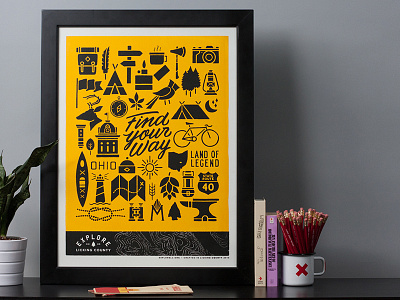 Find Your Way brand explore identity illustration lettering poster