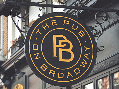 The Pub Signage lettering monogram pub signage type