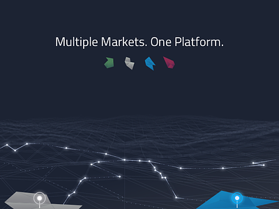 Platform. Terrain. Markets. Symbols. finance landscape nodes platform terrain