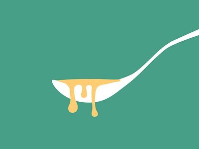 #Typehue M: Mouthful drip mustard spoon