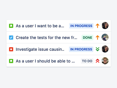 JIRA issue rows by Kai Forsyth