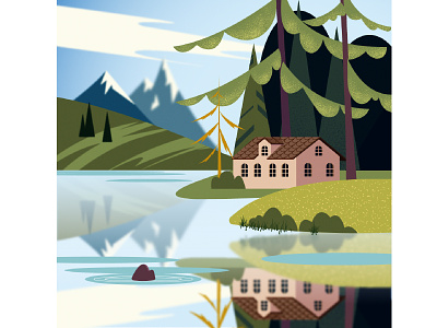 Landscape vector illustration