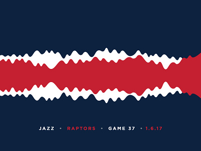 Jazz Scores: Game 37 - 1.6.17 basketball data design illustration jazz nba raptors sports stats utah visualization