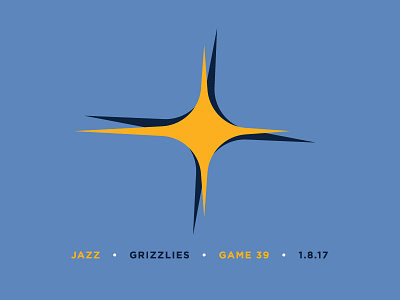 Jazz Scores: Game 39 - 1.8.17 basketball data design grizzlies illustration jazz nba sports stats utah visualization