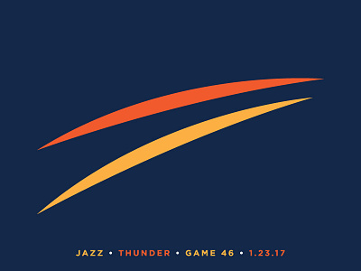 Jazz Scores: Game 46 - 1.23.17 basketball data design illustration jazz nba okc sports stats thunder utah visualization