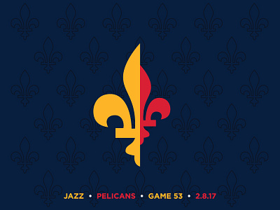 Jazz Scores: Game 53 - 2.8.17 basketball data design illustration jazz nba pelicans sports stats utah visualization