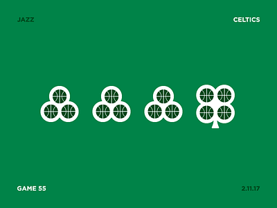 Jazz Scores: Game 55 - 2.11.17 basketball boston celtics data graphic illustration jazz nba utah visualization