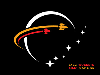 Jazz Scores: Game 65 - 3.8.17 basketball data design illustration jazz nba rockets sports stats utah visualization