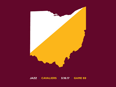 Jazz Scores: Game 69 - 3.16.17 basketball cavaliers data design illustration jazz nba sports stats utah visualization