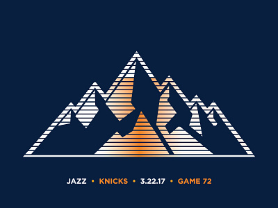 Jazz Scores: Game 72 - 3.22.17 basketball data design illustration jazz knicks nba sports stats utah visualization