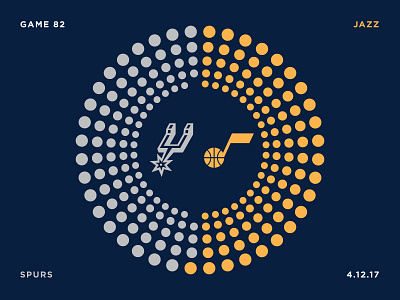 Jazz Scores: Game 82 - 4.12.17 basketball data design illustration jazz nba sports spurs stats utah visualization