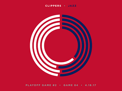 Jazz Scores: Game 84 - Playoff Game 2 - 4.18.17 basketball data design illustration jazz nba sports statistics stats utah visualization