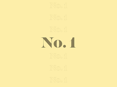 No. 1 adam adammcknight design mcknight modern no.1 old serif spring student project yellow