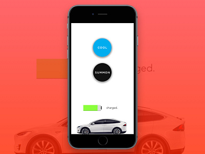 Two Options – Cool or Summon (Tesla Model X app concept.)
