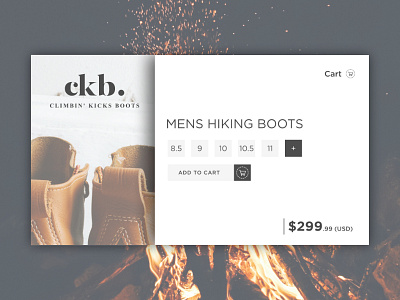Add to Cart adam mcknight boots brown checkout dailyui online store product card store ui card ux web webdesign