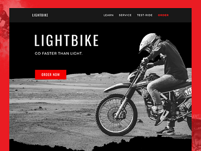 LIGHTBIKE. adammcknight bike dark design dirt electric fast modern motor bike red uiux web
