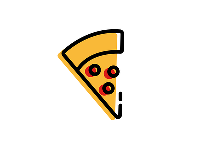 P is for Pizza! icon illustration letter pizza typography vector