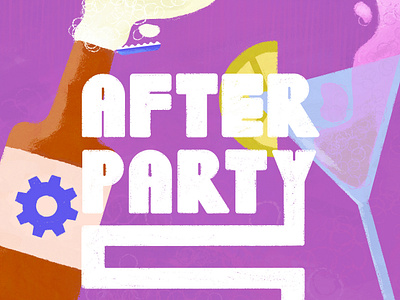 After Party conference drinks happy hour illustration party photoshop